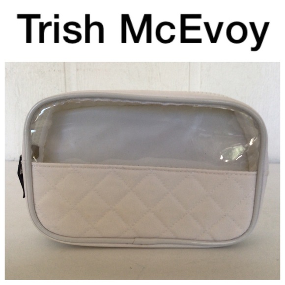 TRISH MCEVOY QUILTED WHITE MAKEUP BAG - Picture 1 of 13